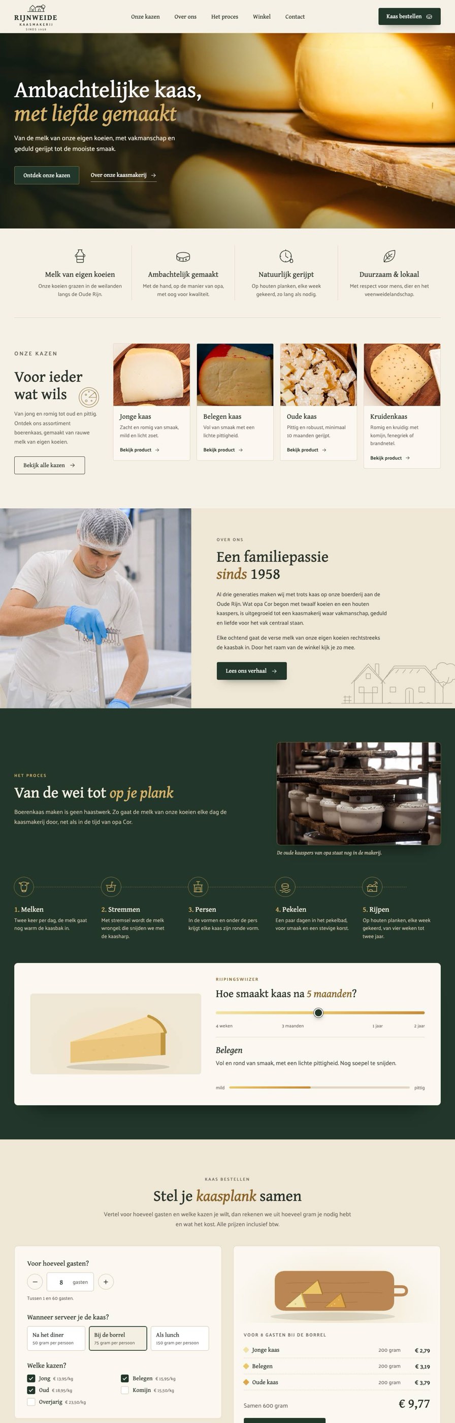 Homepage van Kaasmakerij Rijnweide