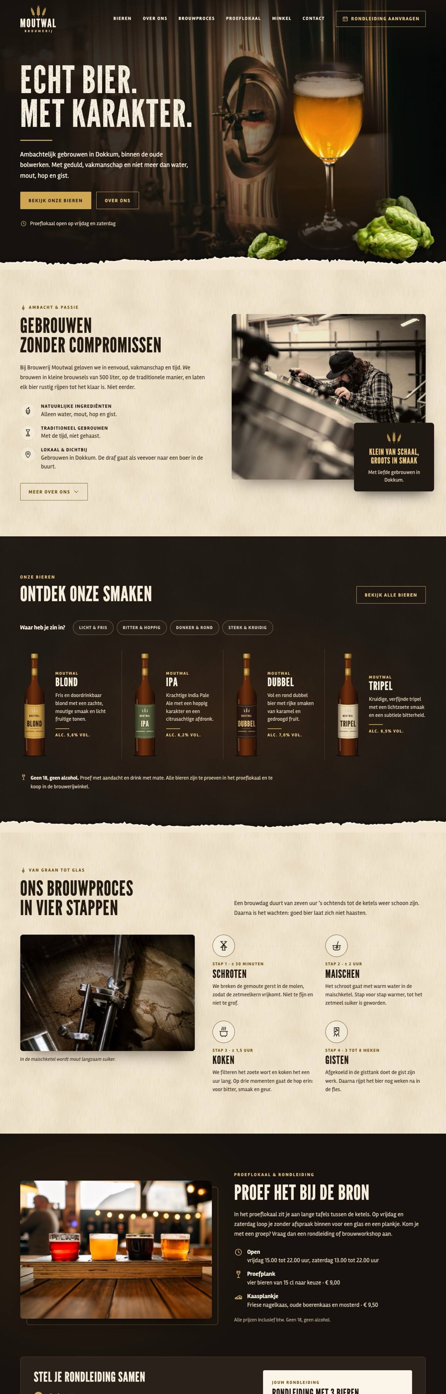 Homepage van Brouwerij Moutwal