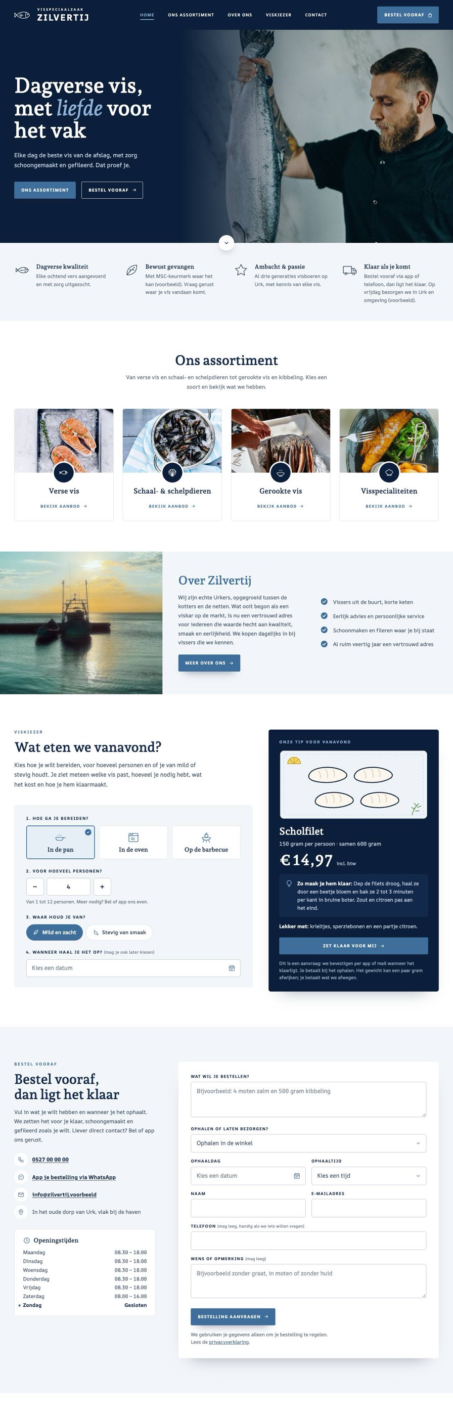 Homepage van Zilvertij