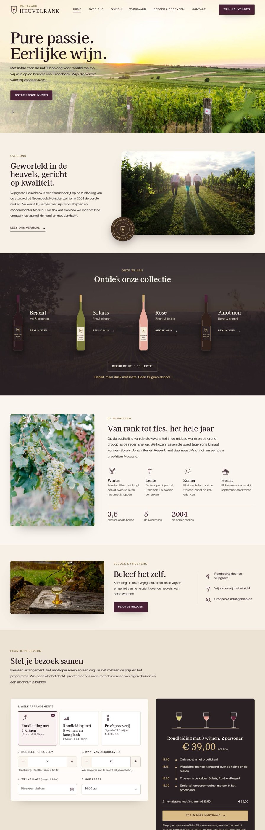 Homepage van Wijngaard Heuvelrank