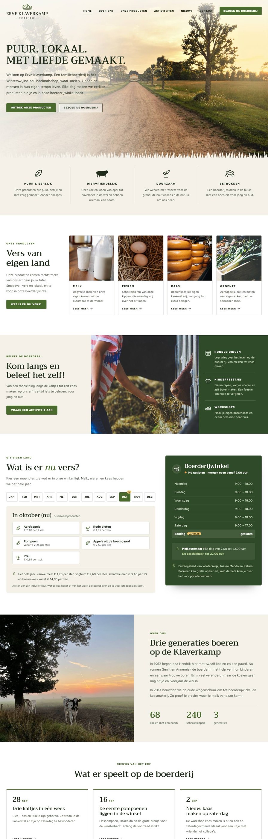Homepage van Erve Klaverkamp