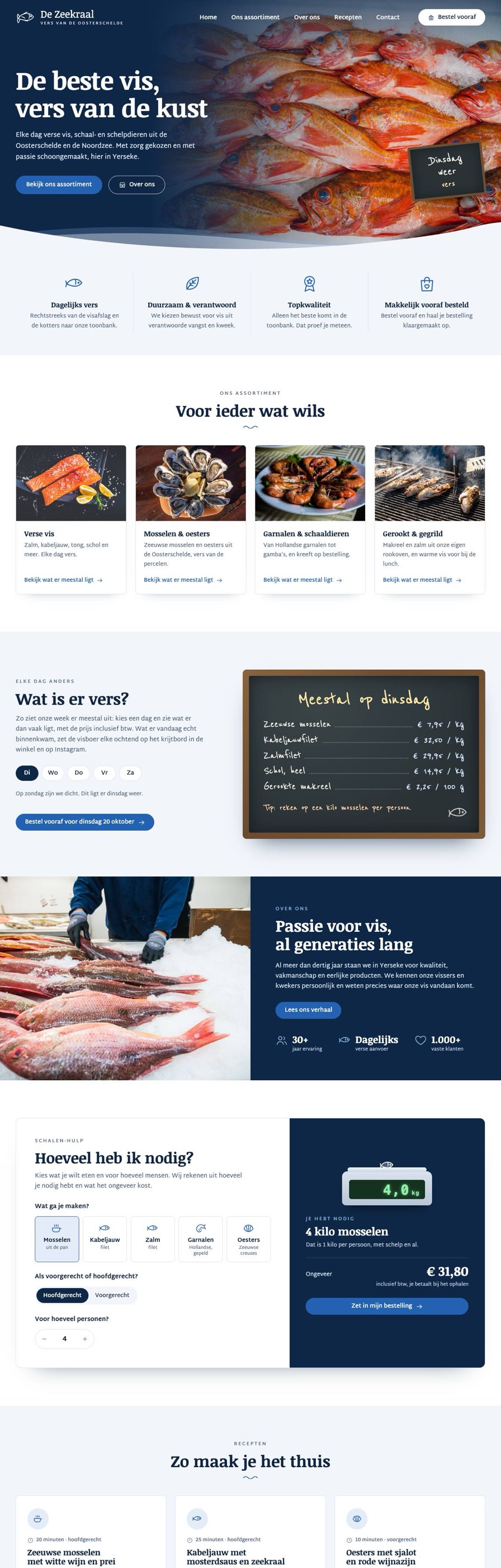 Homepage van Vishandel De Zeekraal